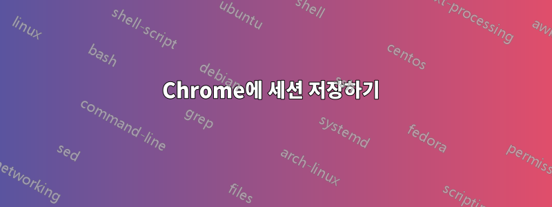 Chrome에 세션 저장하기 