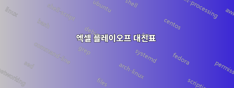 엑셀 플레이오프 대진표