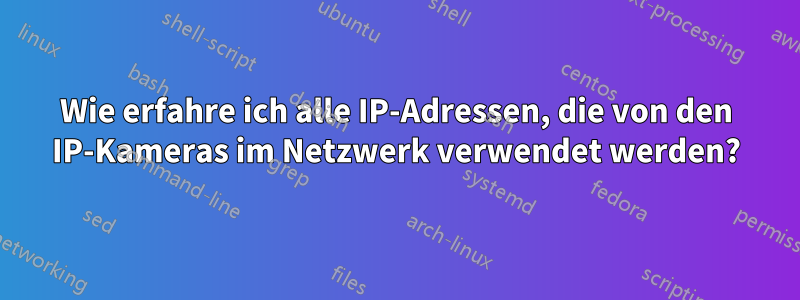 Wie erfahre ich alle IP-Adressen, die von den IP-Kameras im Netzwerk verwendet werden?