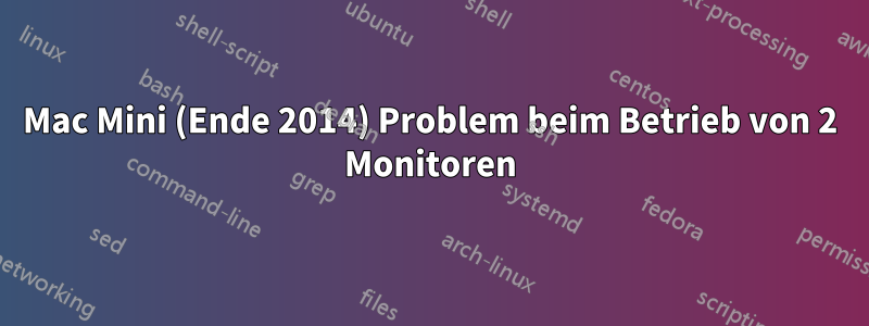 Mac Mini (Ende 2014) Problem beim Betrieb von 2 Monitoren