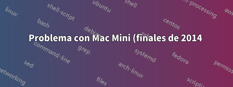 Problema con Mac Mini (finales de 2014) al ejecutar 2 monitores