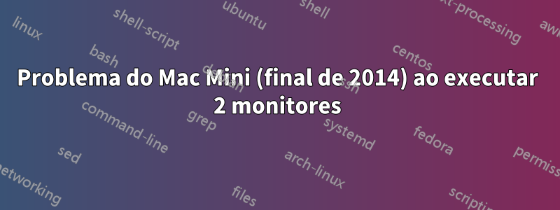 Problema do Mac Mini (final de 2014) ao executar 2 monitores