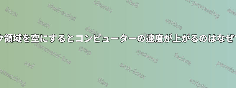 ディスク領域を空にするとコンピューターの速度が上がるのはなぜですか?