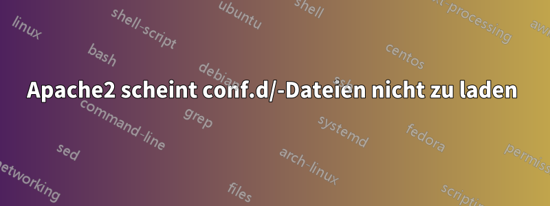 Apache2 scheint conf.d/-Dateien nicht zu laden