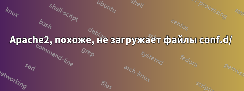 Apache2, похоже, не загружает файлы conf.d/