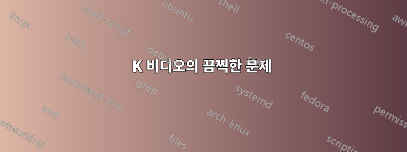 4K 비디오의 끔찍한 문제