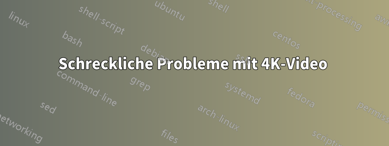 Schreckliche Probleme mit 4K-Video