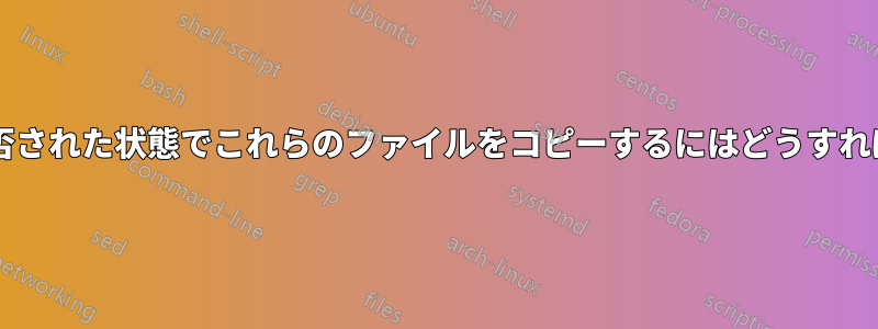 アクセスが拒否された状態でこれらのファイルをコピーするにはどうすればいいですか?