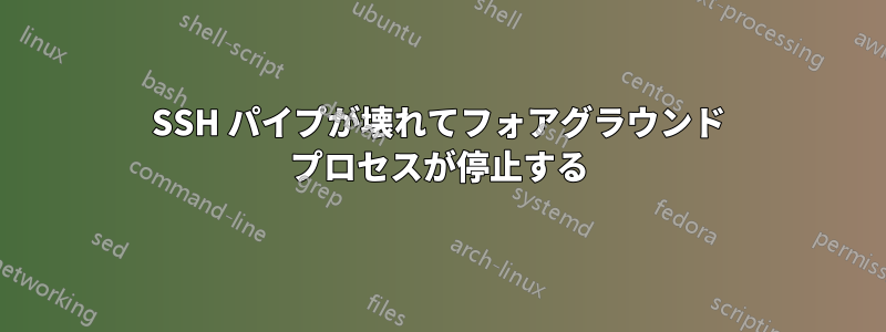 SSH パイプが壊れてフォアグラウンド プロセスが停止する
