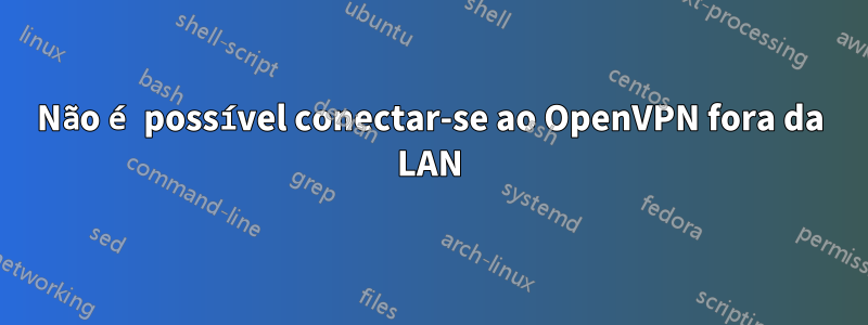 Não é possível conectar-se ao OpenVPN fora da LAN