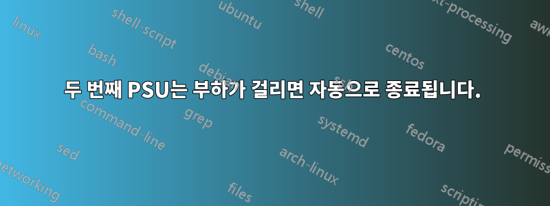 두 번째 PSU는 부하가 걸리면 자동으로 종료됩니다.