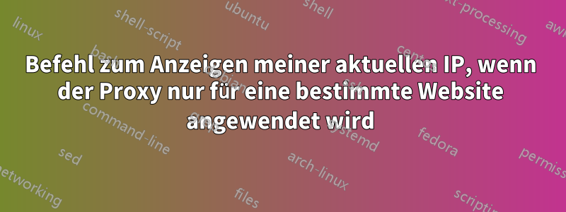 Befehl zum Anzeigen meiner aktuellen IP, wenn der Proxy nur für eine bestimmte Website angewendet wird