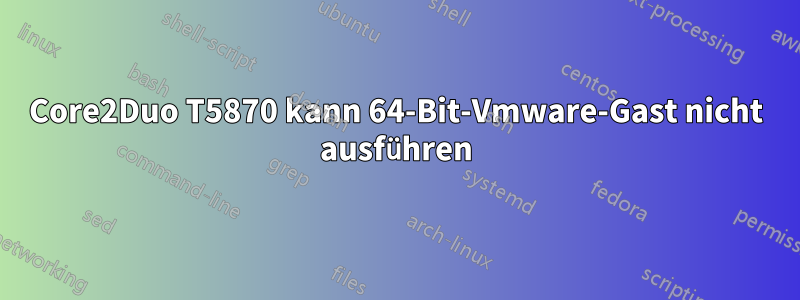 Core2Duo T5870 kann 64-Bit-Vmware-Gast nicht ausführen