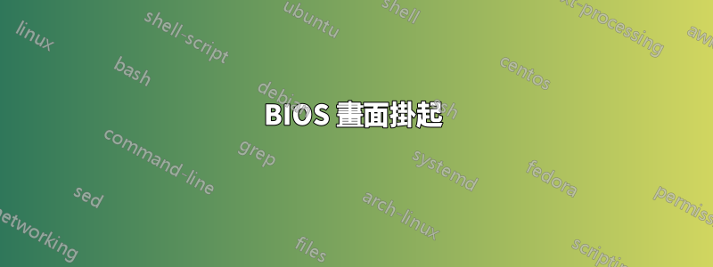 BIOS 畫面掛起