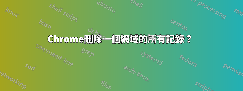 Chrome刪除一個網域的所有記錄？