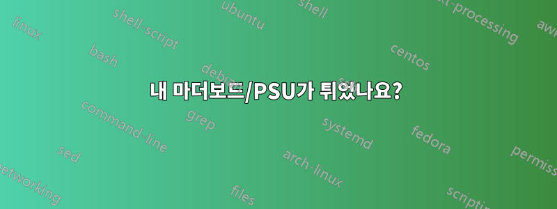 내 마더보드/PSU가 튀었나요?