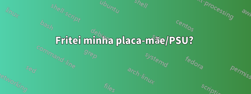 Fritei minha placa-mãe/PSU?