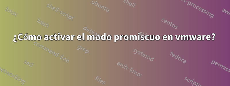 ¿Cómo activar el modo promiscuo en vmware?