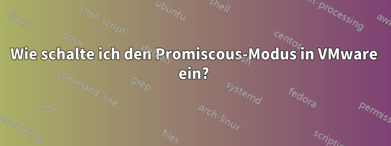 Wie schalte ich den Promiscous-Modus in VMware ein?