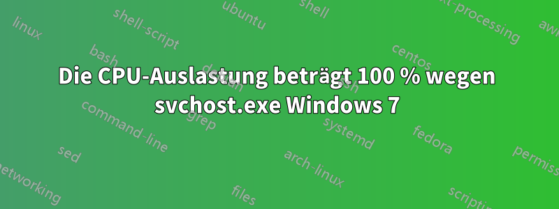 Die CPU-Auslastung beträgt 100 % wegen svchost.exe Windows 7