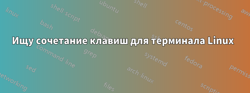 Ищу сочетание клавиш для терминала Linux 