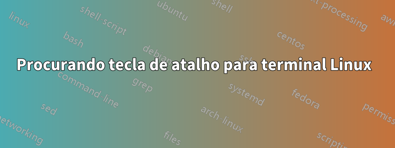 Procurando tecla de atalho para terminal Linux