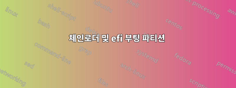 체인로더 및 efi 부팅 파티션