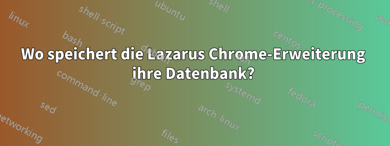 Wo speichert die Lazarus Chrome-Erweiterung ihre Datenbank?