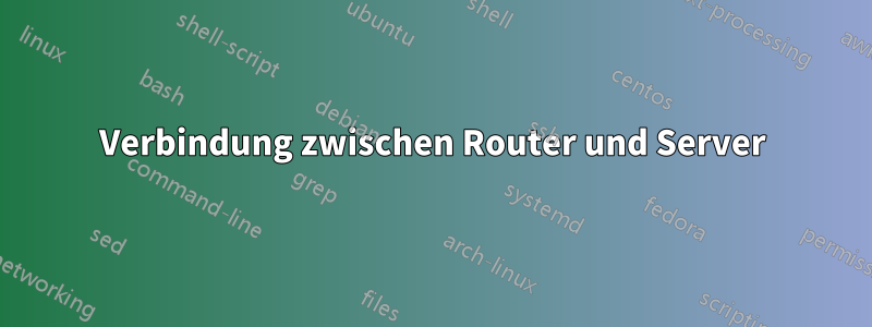 Verbindung zwischen Router und Server