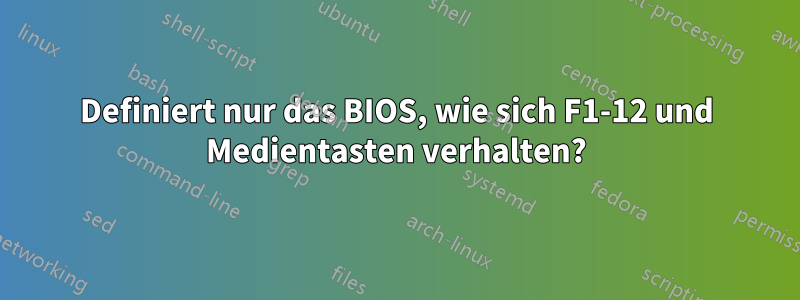 Definiert nur das BIOS, wie sich F1-12 und Medientasten verhalten?