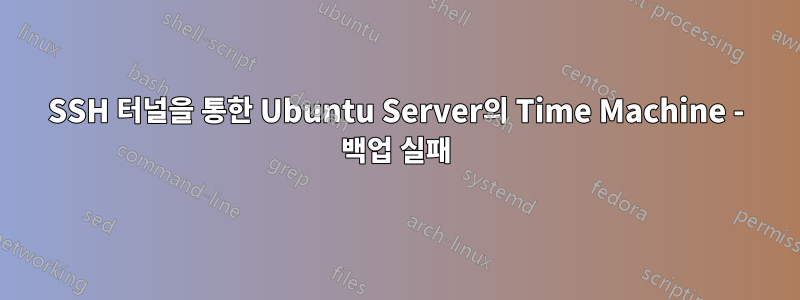 SSH 터널을 통한 Ubuntu Server의 Time Machine - 백업 실패