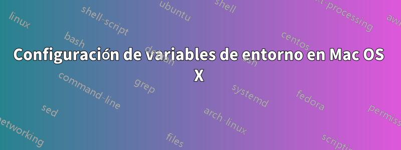 Configuración de variables de entorno en Mac OS X