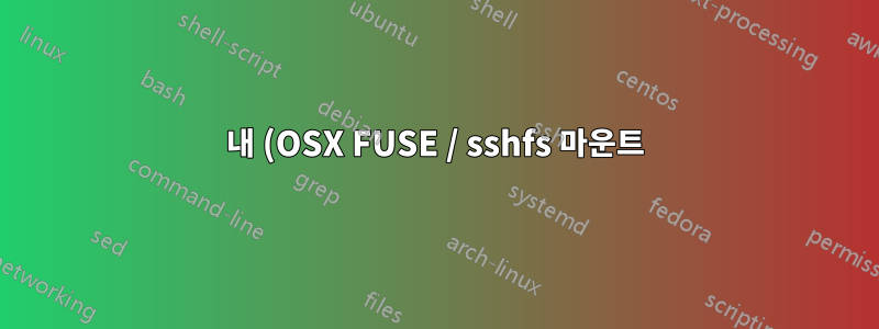 내 (OSX FUSE / sshfs 마운트) VFS에 복사된 파일에 대해 자동으로 chmod a+r