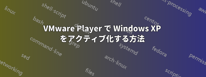 VMware Player で Windows XP をアクティブ化する方法