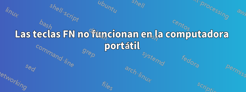 Las teclas FN no funcionan en la computadora portátil