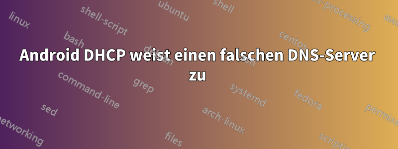 Android DHCP weist einen falschen DNS-Server zu