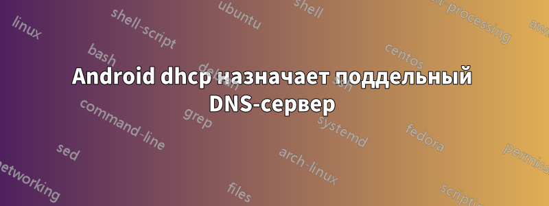 Android dhcp назначает поддельный DNS-сервер