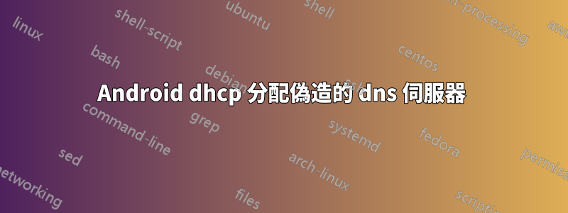 Android dhcp 分配偽造的 dns 伺服器