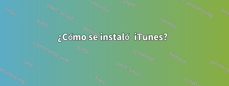 ¿Cómo se instaló iTunes? 