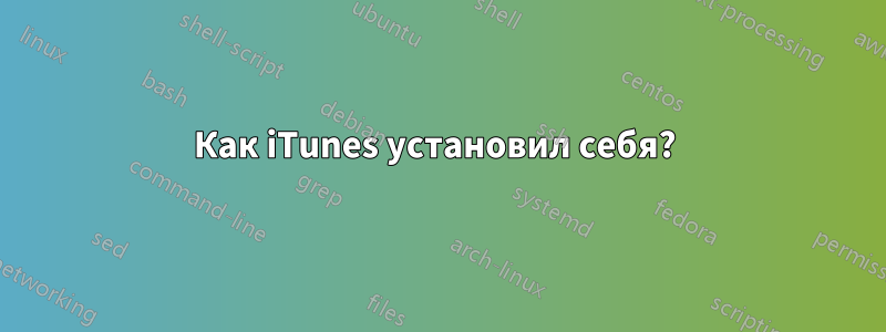 Как iTunes установил себя? 