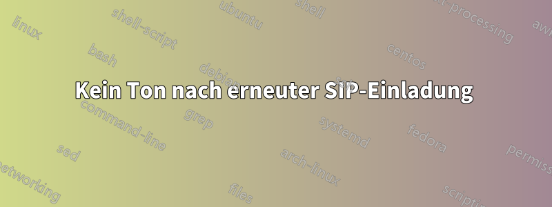 Kein Ton nach erneuter SIP-Einladung