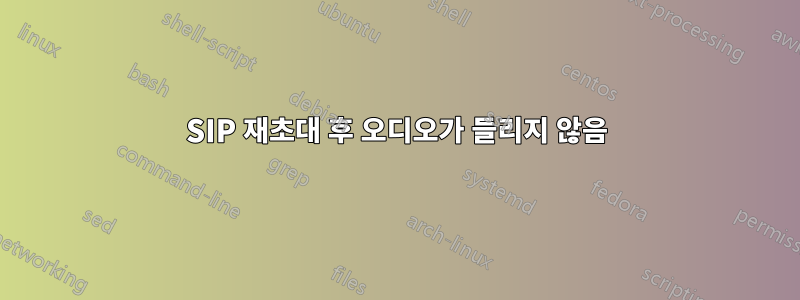 SIP 재초대 후 오디오가 들리지 않음