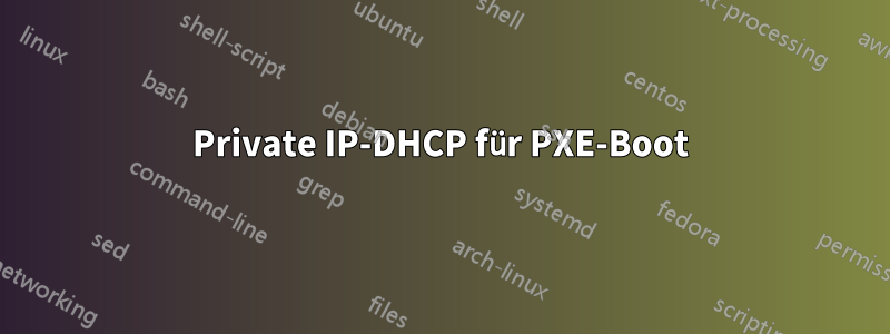 Private IP-DHCP für PXE-Boot