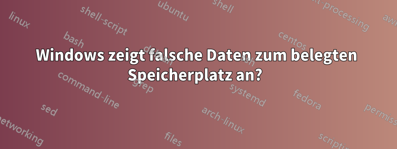 Windows zeigt falsche Daten zum belegten Speicherplatz an? 