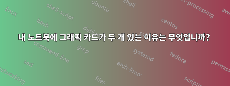 내 노트북에 그래픽 카드가 두 개 있는 이유는 무엇입니까?