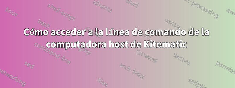 Cómo acceder a la línea de comando de la computadora host de Kitematic