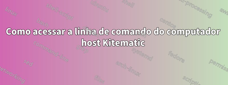 Como acessar a linha de comando do computador host Kitematic