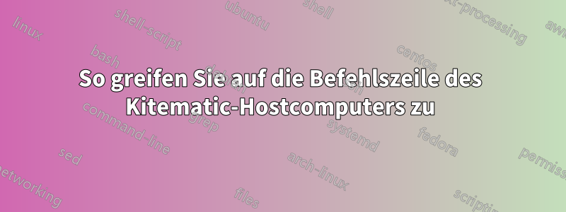 So greifen Sie auf die Befehlszeile des Kitematic-Hostcomputers zu