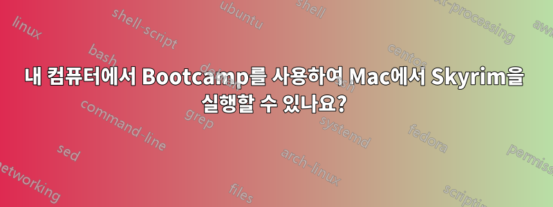 내 컴퓨터에서 Bootcamp를 사용하여 Mac에서 Skyrim을 실행할 수 있나요?