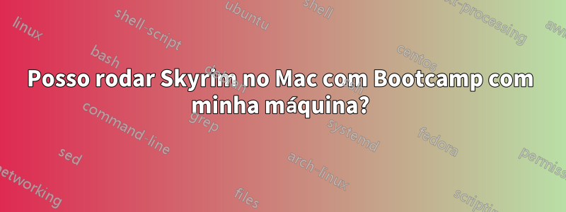 Posso rodar Skyrim no Mac com Bootcamp com minha máquina?